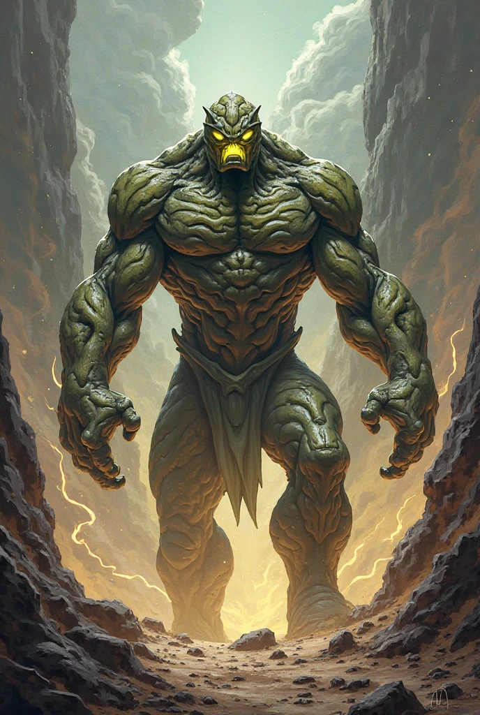 (ultra detailed), a stunning and intricately rendered Green Elemental, muscular and sculpted, clad in ultra briefs that accentuate every defined muscle and sinew,earth elements subtly integrated into the design of the briefs,emperatured skin taking on a vibrant, lively hue,earth textures and veins running across the Elemental's toned physique, detailed eyes gleaming with an otherworldly intensity,strong and powerful stance,muscles flexing as if ready for battle, earth magic radiating from the Elemental's very being,(((ground beneath, cracked earth))), exposed muscles, detailed texture, HD, dramatic lighting, (ultra detailed,
