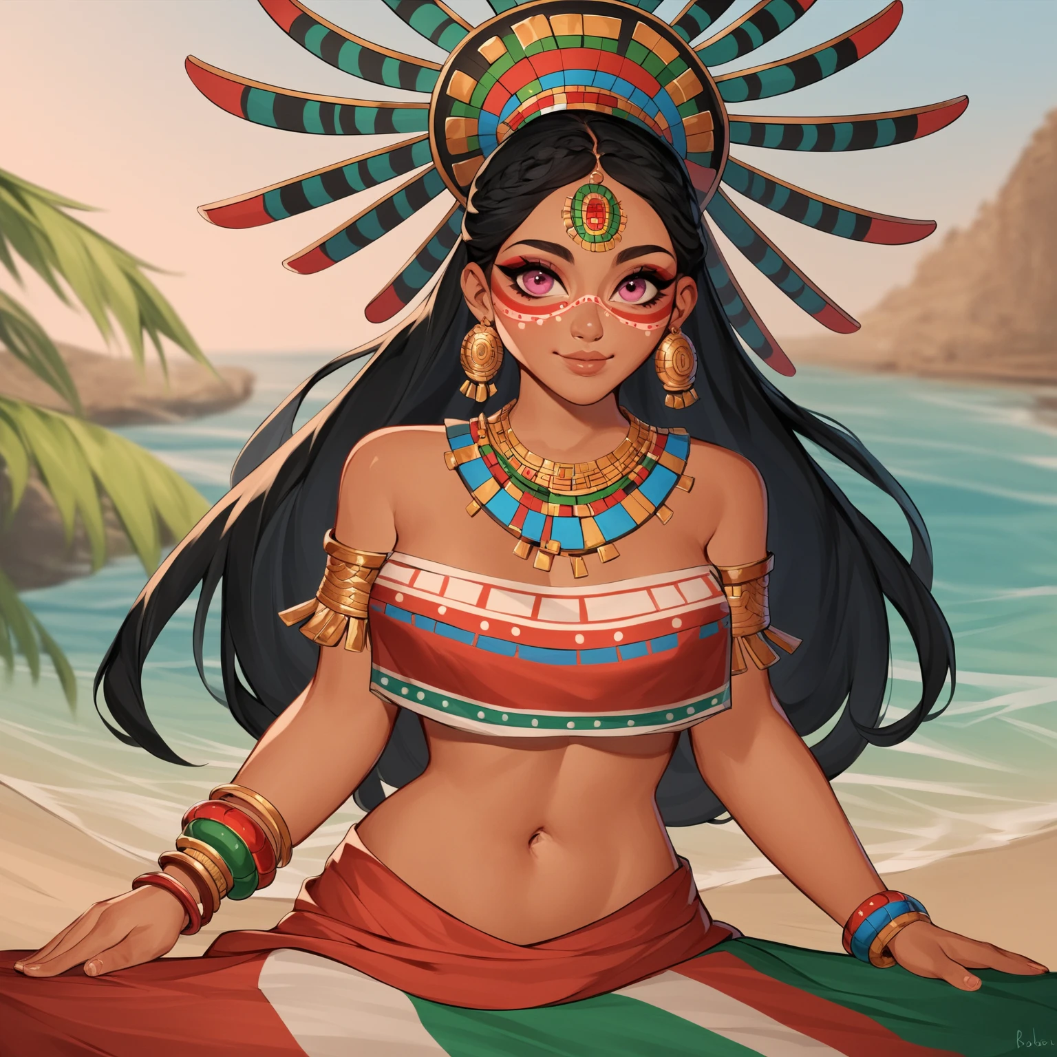 A Brazilian mulatto woman is someone with a rich ethnic heritage smiling, often presenting a combination of'ascendance africaine et européenne, with a range of skin tones and a vibrant culture that celebrates the racial and ethnic diversity of tattooed Brazil