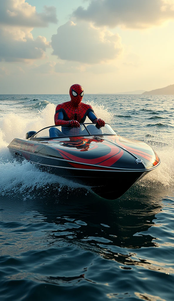 Spider-Man and Venom both experience brake failure on their racing boats, and they both become frightened.