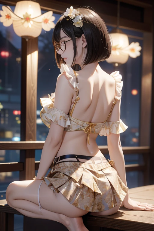 (((Masterpiece))), (((top quality))), (((super detailed))), Combat action poses, One female, (((Very Slender body))), 18 years old, (((short black bob, thick puffy bangs ))), cosmetics-free, small thin nose, (((very sharp focused eyes))), large slit precision pale grey eyes, sparkling like jewels, ((Very intricate mechanical steampunk fashion, Off-shoulder gothic fashion, Excessively decorative fashion)), (((The night an abandoned, intricately mechanized steampunk factory burns and explodes))), (((overall accuracy has improved dramatically, creating a super detailed and realistic image))),Artistically and aesthetically the most beautiful nipples,Small breasts,Are thin,Full body slim figure,The belly button and the surrounding area are exposed,Hairless pussy crack exposed,Artistically and aesthetically the most beautiful nipples,Small breasts,Very small hips,Very thin waist, thighs and legs,Very small hips,Very thin waist,Very slim legs and thighs,Very thin waist,Small breasts,Very flat bust,Very thin,Very slim body type,Pale pink underwear,Thin string bikini,Thin cotton bikini,淡いピンク色のビキニ,
