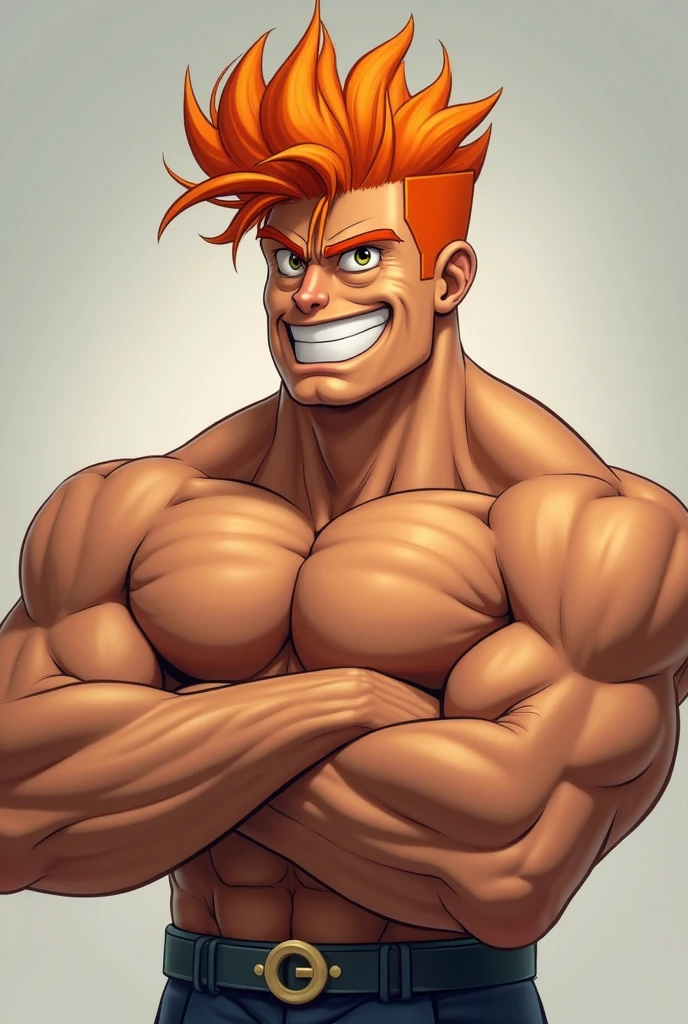 scruffy from futurama, white fur, adult, solo, pose, fit body, shorts, topless, tails, looking at viewer, cartoon eyes, cartoon murder, cartoonist hands, red cap, veiny muscles, (((cinematic lighting, outside background))), Futurama style, read comic book