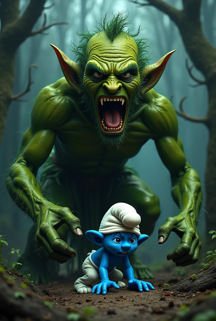 Gargamel eating smurf
