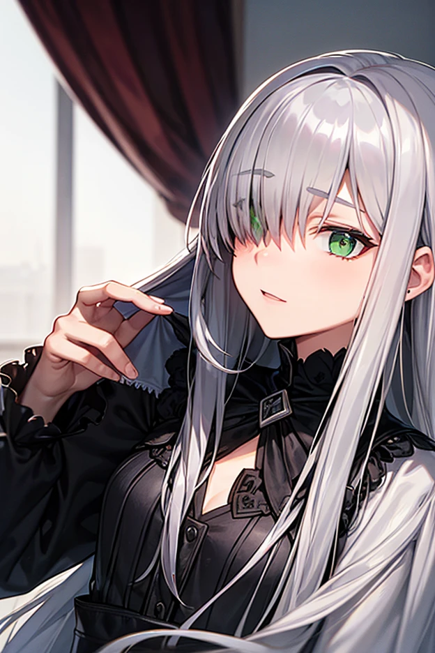 profile,
((Highest quality)),High resolution,Sharp focus,(Super detailed,Very detailed),{best illustration},
(Very detailed CG unity 8k wallpaper),(((Vibrant colors))),Anime Style,
gleaming skin,Crisp details, (complete anatomy),Perfect Fingers,
shiny 肌,very shiny 肌,Shiny body,plastic glitter 肌,exaggerated shiny 肌,illuminated skin,
(Realistic eyes, Natural skin texture, Realistic facial details),
1woman, Beautiful and elaborate face, Perfect Eyes,((Silver Hair)),Long Hair,Echidna, Deep purple eyes,
Butterfly Hair Ornament, (Colored eyelashes:1.1), eye shadow,Red pink lips,Big and ample breasts,Camel Toe,
Long sleeve,Black long dress,Capelet,
(Flying debris, 超High resolution),(((Black and Green Theme))),Wear an iridescent aura,
Invisible Light, Amazing shine, Neon green glow, The colors of another world,
Bright colors, Ghostly Effects,Surreal Landscape,shining butterflies, Black T-back see-through underwear,
Arrogant look, Domineering smile,
Sunlight filtering through the trees in a greenhouse,A room filled with plants,White table,Ornate white chair, Tea cup,Saucer, sitting,