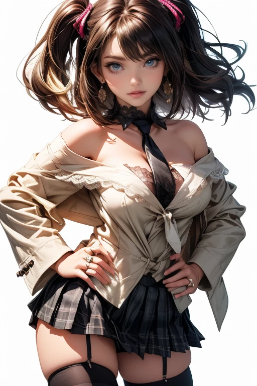 (masterpiece, best quality, hires, high resolution:1.2, 4k, 8k , high quality), extremely detailed, realistic, intricate details, highres, 1girl, solo, (large breasts, thick thighs, wide hips), arched back,(cinematic lighting, sunlight, perfect lighting, backlighting), eye-level shot, extreme close-up-shot, looking at viewer,
<lora:outfit-desert_eagle:0.8> outfit desert eagle