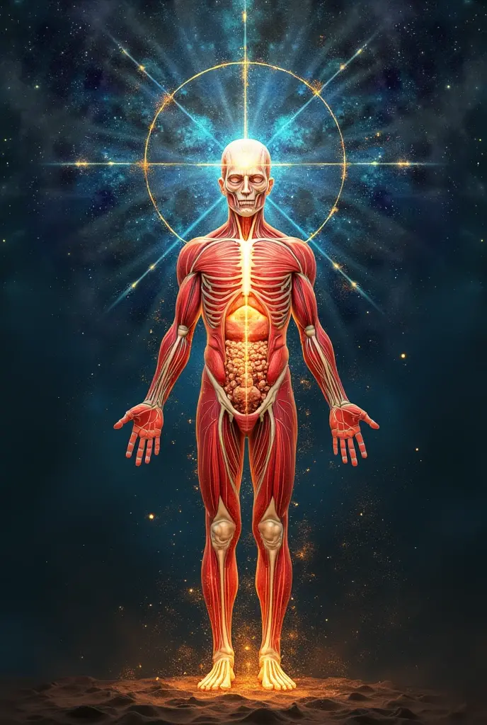 create an image of the spiritual anatomy of man