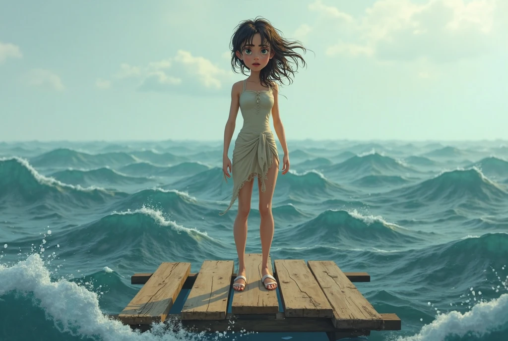Produce a Disney-style 3D animation that narrates the story of Sharky, a girl who earned the nickname 'The Tooth' due to her unique fascination with shark teeth. She collected these teeth and believed they were good luck talismans