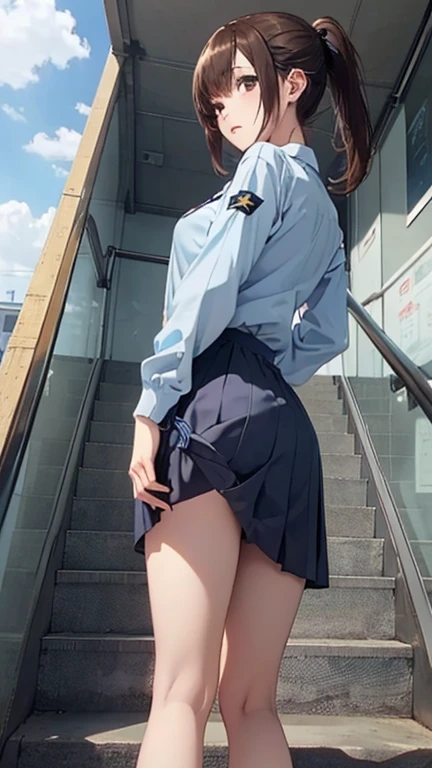 high school girl、15 years old、The right foot、The right move、{White panties under the navy blue pleated skirt of the uniform:1.5}、break,({Her white panties are visible under her navy pleated skirt. .)、break,(Her white panties are very visible)、break,({Her white panties are visible between her uniform thighs.&#39;Navy blue pleated skirt.)、break,(Full Body Shot), {Crouching panty shot},high school girlので,Severe, All buttons are closed、(Black Loafers:1.0)、(White socks in uniform:1.0)、masterpiece, Highest quality, 8k, RAW Photos, break,Accentuate your thighs、White thighs,Soft thighs、Gorgeous thighs、(Spread your legs:1.5)、sit,Squat、sitting in front，((膝を曲げて正座してsit)),Crotch Zoom Camera,alone, The most beautiful girl in the world、Delicate girl、Pure、Pure、Super Beauty、Beautiful Eyes、Japanese Idols、Smooth Hair、Shiny Hair、Digital single-lens reflex camera, Professional Lighting, Film Grain, chromatic aberration, (Detailed eyes and face:1.0), (Bokeh:1.1),break,White satin panties,Delicate lace trim,Soft and silky texture,Gold embroidery,Subtle sparkle,perfect sewing,Lovely ribbon detail,Elegant Design,Comfortable fit,highly detailed embroidery,luxury,Delicate fabrics,Great craftsmanship,subtle luster,Captivating Charm,Smooth and silky to the touch,Elegant and sophisticated,Stylish accessories,Bright colors,Attractive charm,Bright glow