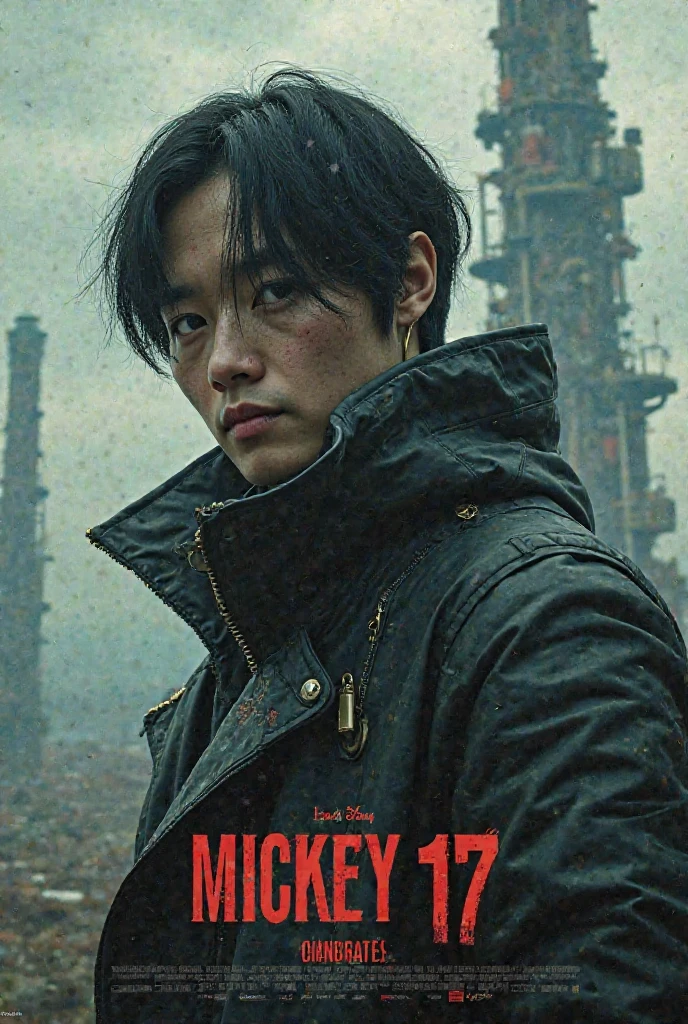 1 boy, short black hair, green jacket, realistic, ultra detail, 70mm lens