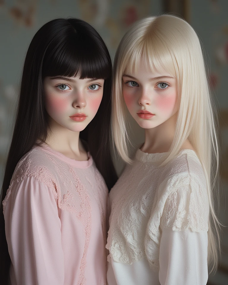 GIRLS CHILDREN, BLONDES WITH VERY LONG STRAIGHT HAIR GOTHS