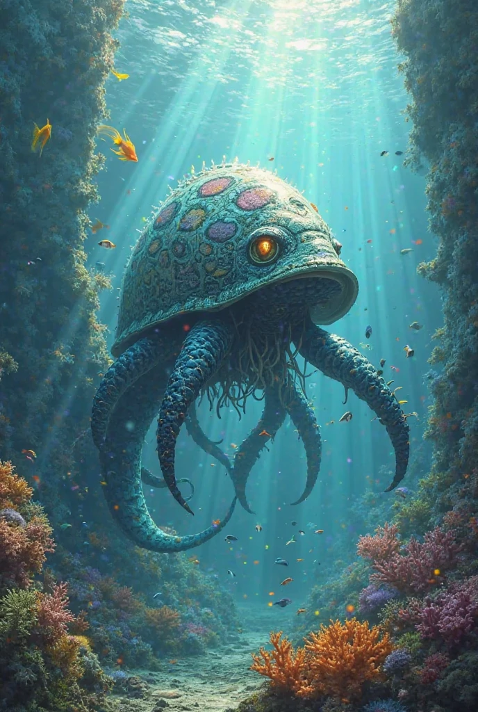 <lora:add-detail-xl:2.0>, jeff miracola, detailed expressive eyes, fantasy style, deep within the underground caves of the moon new flimflam, the bioluminescent hairless chonkfly may be found which resembles a hybrid of a cephalopod and the majestic rattling honkerstrider, similar to the slippery slobberlord it uses its rainbow-colored flexible tentacles to traverse the quadderbonused cave walls with lingernering grace, leaving behind trails of softly glowing patterns, colorful, whimsical, masterpiece, best quality, professional artwork