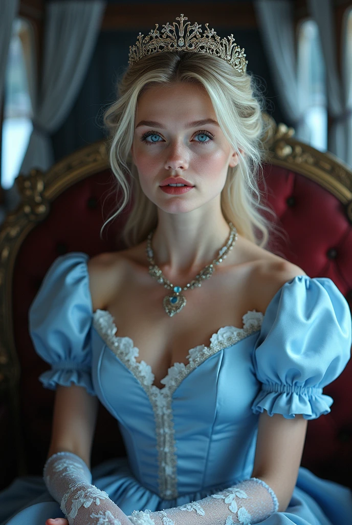 (detailed), perfect face, realistic photo of beautiful woman,25 Years old, blue eyes, piercing eyes, long hair, blond hair, wearing detailed necklace, Polish, influencer, light freckles, big lips, wearing detailed diamond bracelet, wearing detailed branded watch, wearing detailed diamond ring, Instagram, sharp photo, perfect body, model looking, realistic photo of a woman, golden, blond hair color, perfect detailed hands, perfect detailed fingers, ((best quality)), ((masterpiece)) (smile:1.2) light blue eyes, incredible blue eyes, detailed, photographer_\( ultra\), Enveloped in the dense, swirling fog of Victorian London, iamsophia navigates the cobblestone streets with an air of mystery and determination. Her blond hair is styled in an elegant updo typical of the era, and her sky-blue eyes pierce through the mist with keen observation. Dressed in a period-appropriate gown with intricate lace detailing and a fitted corset, she holds the allure and grace of a bygone epoch. Her hands, gloved in fine leather, clutch a vintage, ornate umbrella, a necessary accessory for London's weather. This setting captures a moment of intrigue and romance, as iamsophia emerges from the fog, her presence a captivating blend of history and mystery, navigating the shadowy lanes of the old city,
