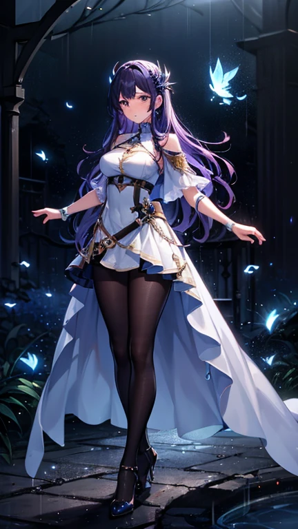 Please draw a full body of a woman.。Similar to Violet Evergarden from the anime、Smooth skin、RAW images、High definition、High resolution、high resolution、Full Body、Toes、Perfect fingertips、Perfect legs先、Perfect legs、Perfect Face、Detailed face、smile、stylish look、Sandals、Seaside、juice、Water's Edge、Standing pose