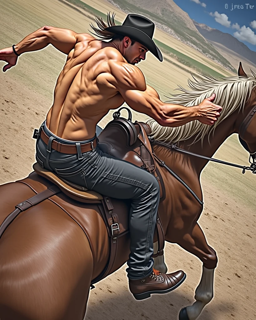 Muscle horse standing 