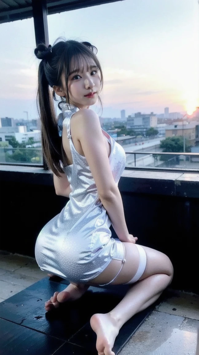 (((best image quality、最high quality、Super high quality 1.5、Super high quality 1.5、32K、8K、ticker、RAW photo、very clear image、very clear image quality、Photoreal 1.3、Super detailed 1.2, small details, High resolution, wall , Perfect dynamic structure, masterpiece, surreal,very detailed CG Unity 32K wall紙,extremely detailed CG unity 32K wallpaper,realistic pictures、real human being、Maid clothes)))、detailed face and eyes,超High resolution, very detailed ,intricate details ,,pretty girl , soft light like a movie, hyper detail,sharp focus, high quality,(((squat、Stick your ass out 1.4、Please show me your ass here 1.5、please move your butt closer to me、Angle 1 from below.4、low angle 1.5、the angle you see'Peeking out from under the pants 1.5)))