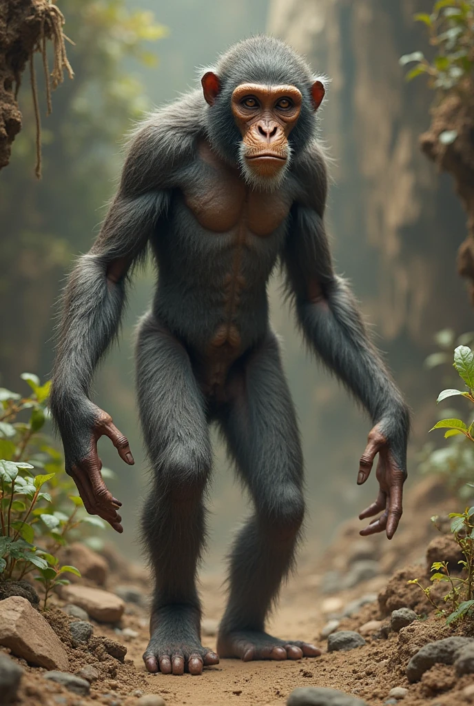 Australopithecus in black and white


