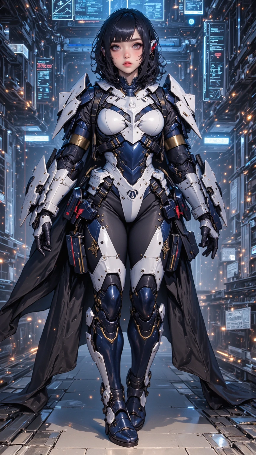 ((Unreal Engine 5)), Realistic Rendering, Excellent, Full armor, knight Cloak, helm, looking on camera, sexy posing walking down on street, beautiful face, makeup, CGImix, (photorealism:1.2), ultrarealistic uhd face