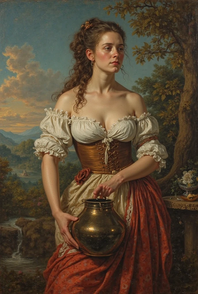 # a woman holding a jug # classical # Persephone # ancient greek goddess, greek # perfect woman