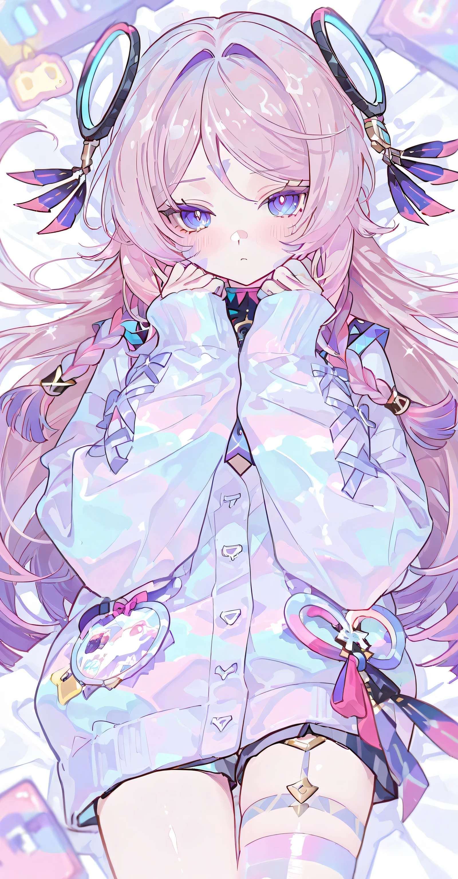 Pastel colors clothes, kawaii, Citlali, genshin