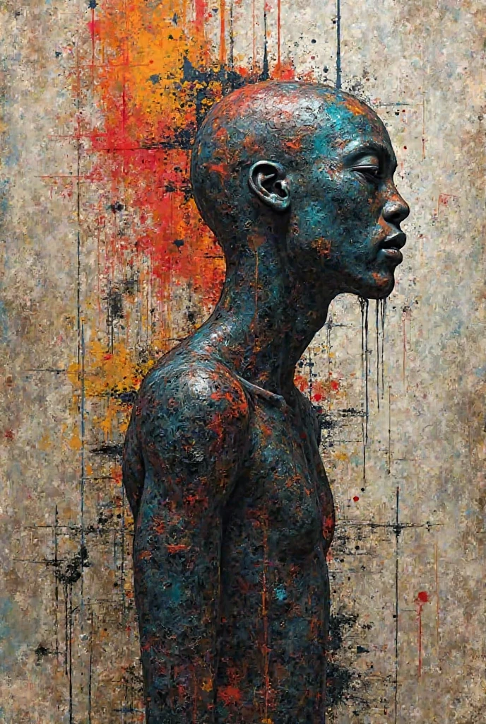 A picture that expresses anxiety and internal conflict