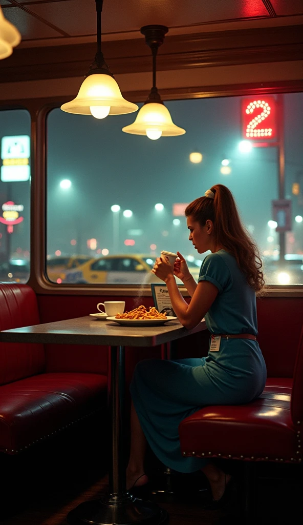 A first-person perspective sitting at a greasy-spoon diner in the Bronx ...