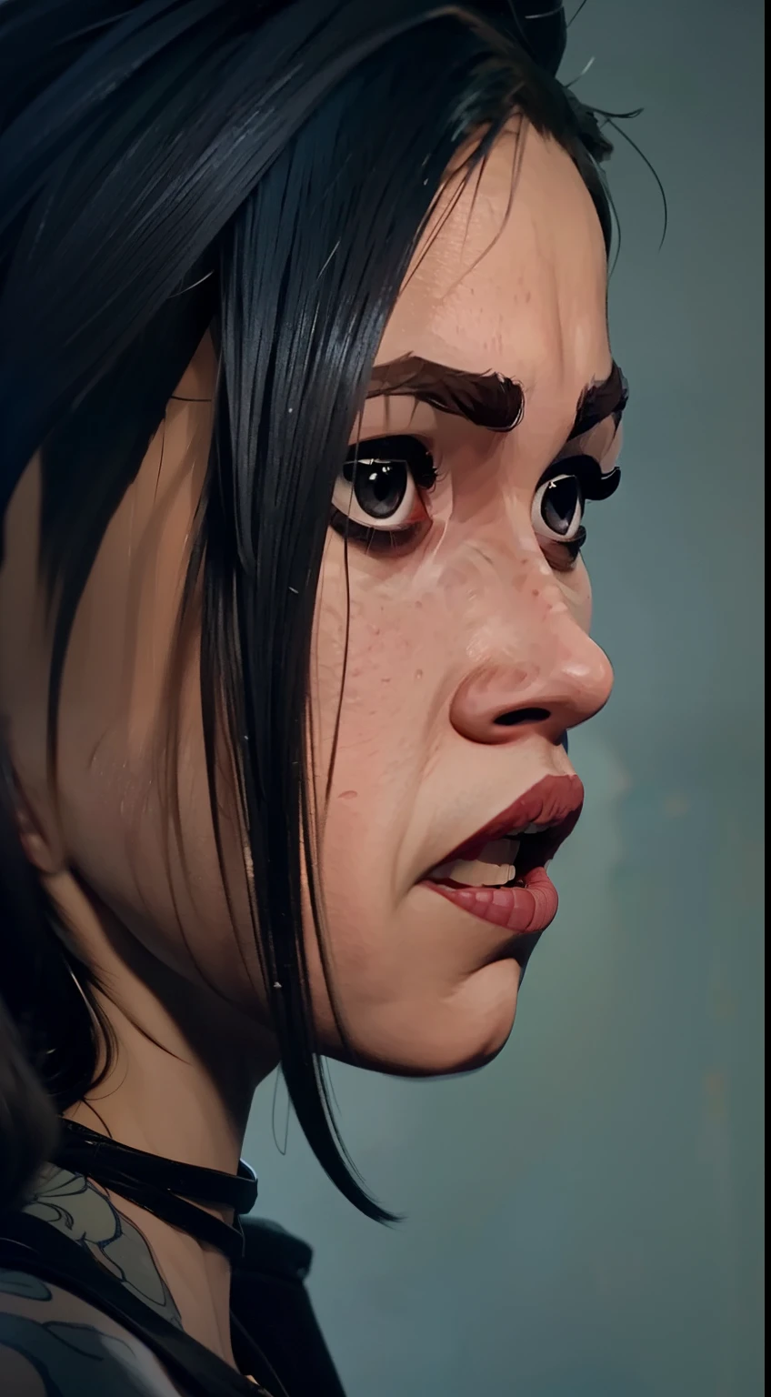 arcane style, fantasy city, the night, Pupilas rosadas ardientes, is at its full height (Full body 1.1.), Fingers clenched into a fist, middle finger gesture, explosions , El Flash, 1 girl, tattoo on arm, asymmetrical bangs, copete, by the blue, braid, brown shirt, Nube de tattoos, looks at the spectator, The Mad Hatter, disturbed look, the night, The city, green hair, cabello largo, en tu estomago, ojos rosados, red lips, shirt, Alone, of foot, tattoo, twin braids, upper body, Lasso against the Mal de ojo, Mal de ojo \(league of legends\), Fondo de pantalla CG unity 8k extremely detailed, detailed light , cinematographic lighting, chromatic aberration, Shimmering, expressionless, epic composition, dark in the background, Character Design, slurp, detailed body, vibrant, Detailed face, sharp focus, animated art, vibrant, Detailed face, Details of Hugh, sharp focus, very droopy face, A detailed eye , super fine illustration, best shade, finely detailed, beautiful detailed glow, beautiful detailed , extremely detailed, expressionless, epic composition, presented in artstation , Octane rendering , art station hd, cinematographic, 4 thousand., hypermaximalist, elegant