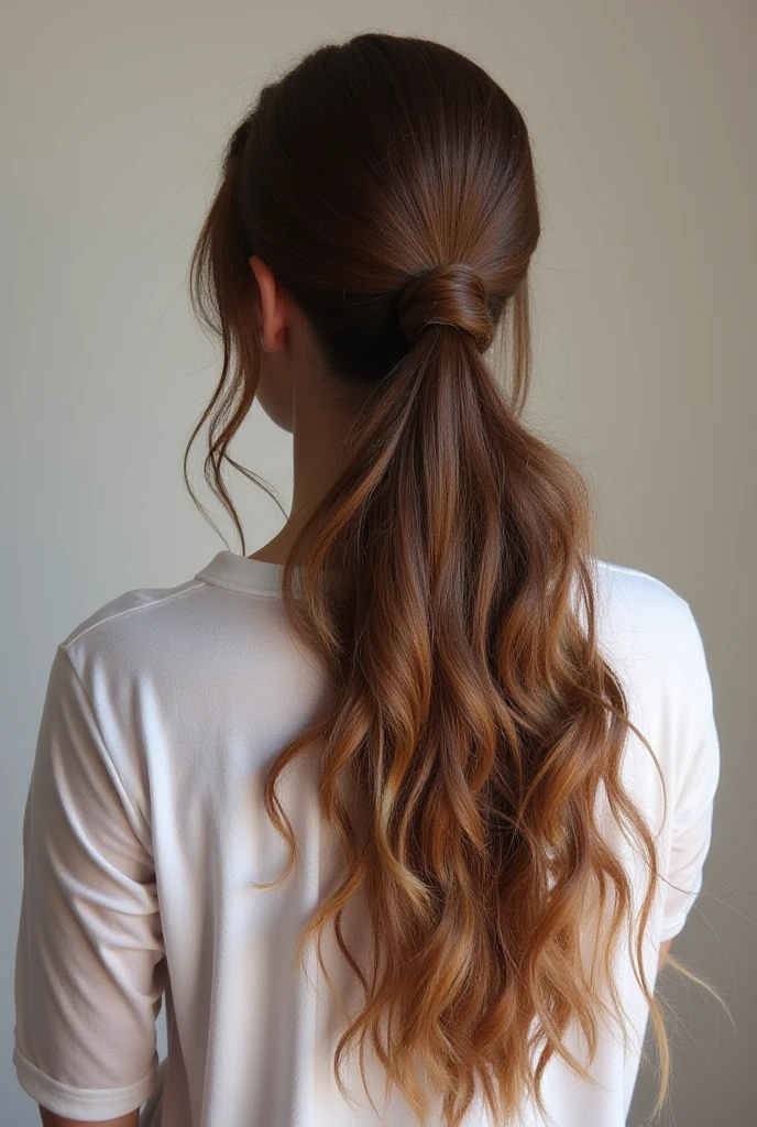 Long blonde woman, back side, portrait photography, 8K