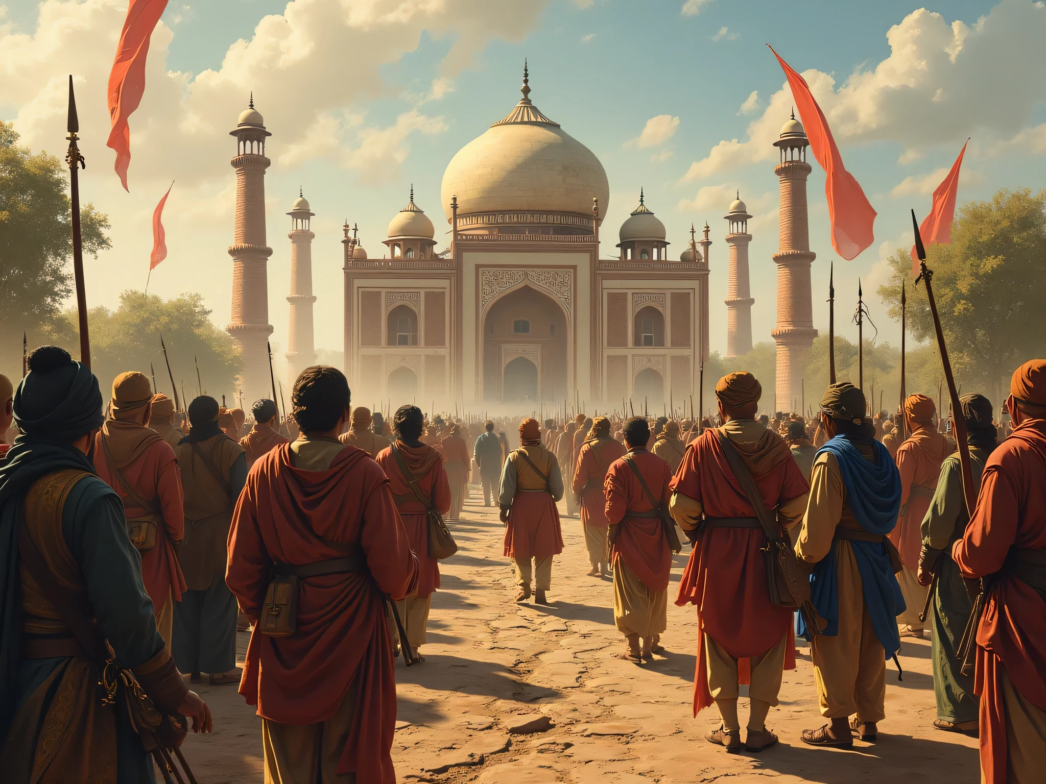 king of Mughal attack on a Hindu temple and temple was distroyed and they are laughing