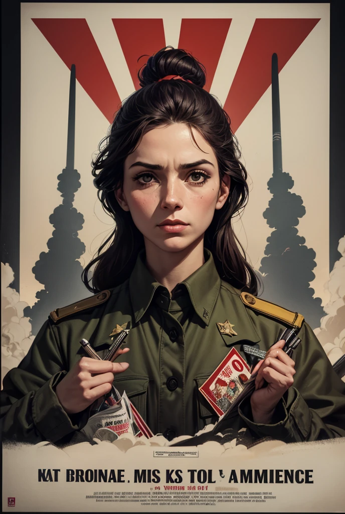 female revolutionary,retro poster,Posters during the war、In 1910