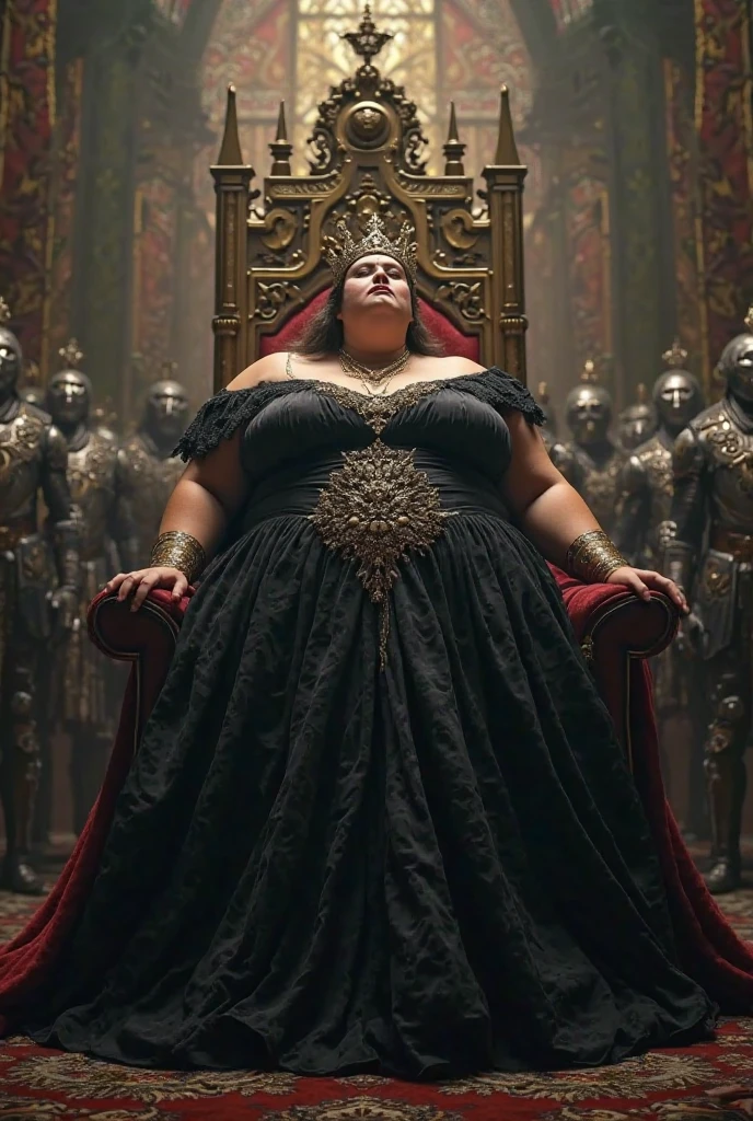 Design a captivating and dramatic YouTube thumbnail featuring Jezebel, the biblical queen, in a seductive yet menacing pose. She should be centrally positioned, holding the severed head of a prophet with a chilling, triumphant smirk. Dress her in opulent, richly adorned garments in deep reds, purples, and golds, with intricate patterns and a slightly revealing cut to enhance her seductive allure.

The background should feature several lifeless prophets without heads, arranged to underscore the scale of her cruelty and power. Use a dark, moody color palette with striking contrasts and seductive lighting effects to highlight Jezebel’s intense presence. Incorporate bold, eye-catching text for the video title, such as "Jezebel: The Seductive Queen of Bloodshed" or "Jezebel's Dark Reign," ensuring it stands out against the dramatic backdrop.

The overall design should blend a sense of danger with Jezebel’s seductive charm, compelling viewers to click on the video to uncover the dark allure of her story.