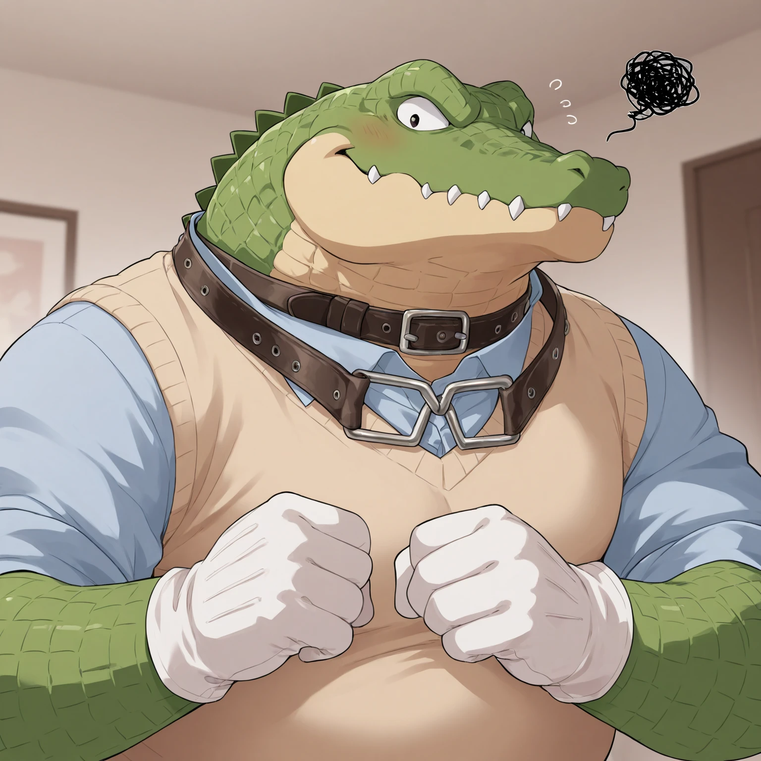 Highest quality、Sexy Baby Lizardman、Skimpy、Pink eyes without highlights、Lizard head、Shota、maleの子、male、Sweat、Embarrassing、Gay、Sex Express、cute、Knee-high socks、frilled choker、Obscene language、Showing tongue、toplesagazine cover style illustration、bow tie、military cap、Get a tip、Belly button style military uniform、navy、Light blue thong panties、Transparent fabric、Peeing、Sticky white mucus pours down from above、Blushing cheeks and opening your mouth wide、Begging for a hug、Face down on the bed