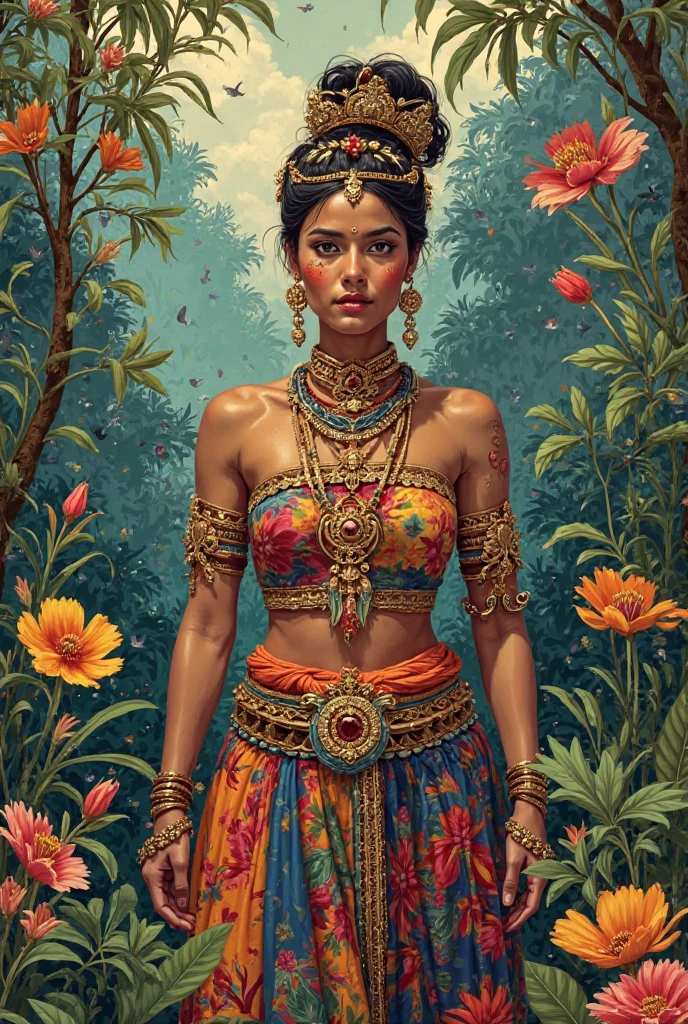 retro steampunk thai princess 420 artwork, retro psychedelic weed illustration, liquid, psychedelic artwork, in illustration style digital, extremely high quality artwork, estilo de arte impressionante, arte do Adobe Illustrator, visionary art style, psychedelic acid trip, estilo de arte vetorial, Psychedelic style nano-infused Vibrant colors, swirling patterns, abstract forms, surreal, trippy fluid