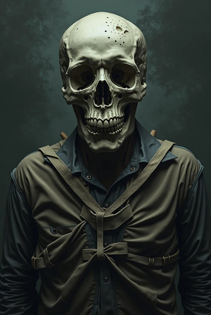 Create an ultra-wide photo of a decrepit zombie wearing an Adidas coat and hood, set against an abstract background. The overall style of the image should be a minimalist fashion with an Artgem twist. The zombie should be rendered in a decrepit and cadaveric style, with a focus on creating a sense of horror and decay. The Adidas coat and hood should be rendered in high detail, with a focus on capturing the texture and style of the clothing. The background of the image should be an abstract design, with a focus on creating a sense of depth and contrast to the foreground. The image should be rendered in a wide format, with a focus on creating a sense of scale and drama to the scene. --auto