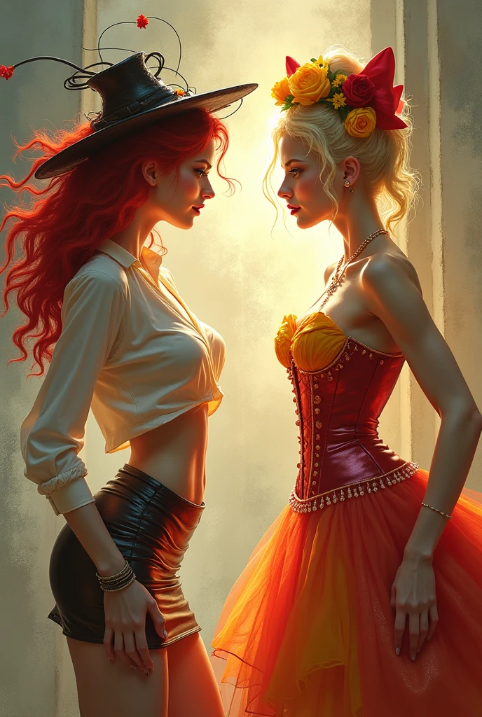 a ramstein concert by W Elvgren Ross and Laurie Greasley oil painting emily poulmus wearing flowing summer dress greg staples eyes colorful pastel lighting plastic sheet concept artwork multiple medium distant thick spike smoke