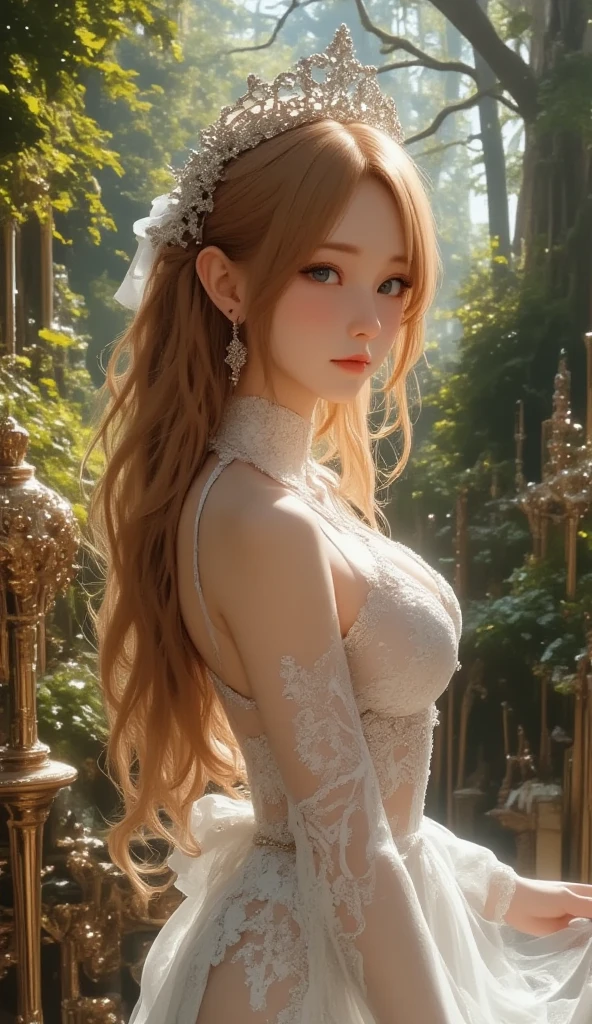 (masterpiece, best quality, extremely detailed 8k, ultra hd, ultra-detailed, highly detailed, highly realistic, ultra-realistic, photo realistic), (1girl:1.5), (detailed realistic skin), (realistic big breasts), (pink lipstick), slender abs,