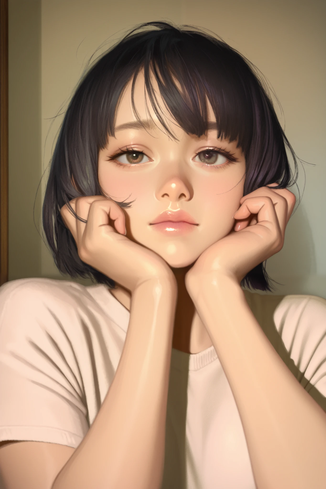 HDR, 8K, high contrast, masterpiece, best quality, amazing quality, very aesthetic, anime artstyle, realistic, newest,
BREAK
bounce light, hyperdetailed, detailed hair strands, detailed fibers,
masterpiece, semi-realism,
detailed background, screencap