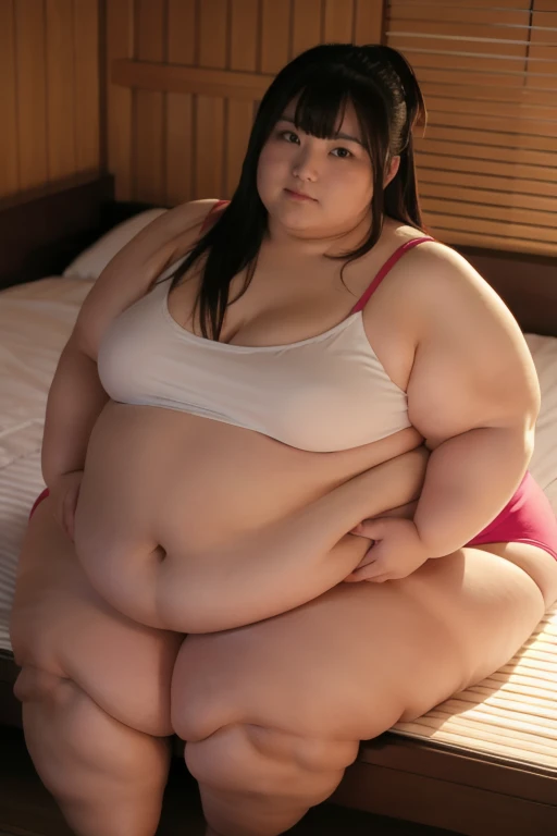 Group of a fat  girl , very obese , big thigh , wearing  , 