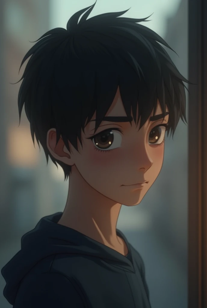 little boy, <lora:okawaii koto pose by Goofy Ai:1> okawaiikoto pose, hand up, close up, cinematic, atmospheric, dust particles, chiaroscuro
