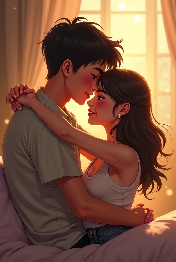 hugging 

