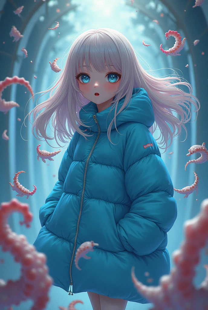 <lora:alice2:1.0>, 1girl, 2boys, beach, blue eyes, brown hair, clouds, green eyes, hood, hooded jacket, jacket, long hair, medium hair, multiple boys, ocean, redhead, sand, short hair, silver hair, sky