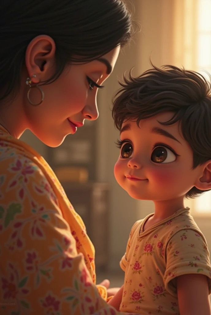 ছোট রাহুল তার মায়ের কাছে গিয়ে বলল