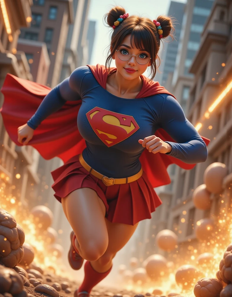 POV: You are watching (((big ass))) ((Supergirl)) red cape, red skirt, Teasing intense green eyes 8K, supergirl looking at viewer,  wet skin, melissa Benoist)), big ass, (Extremely detailed face), from behind, 8k resolution, super detailed, high qualityextremely detailed supergirl wallpaper 8k, glowing eyes, perfect shadow, masterpiece, looking at viewer, blushing, very embarrassed, innocent smile, extremely detailed eyes, ultra detailed, 1 girl, perfect hands, perfect girl, black short Hair, Supergirl