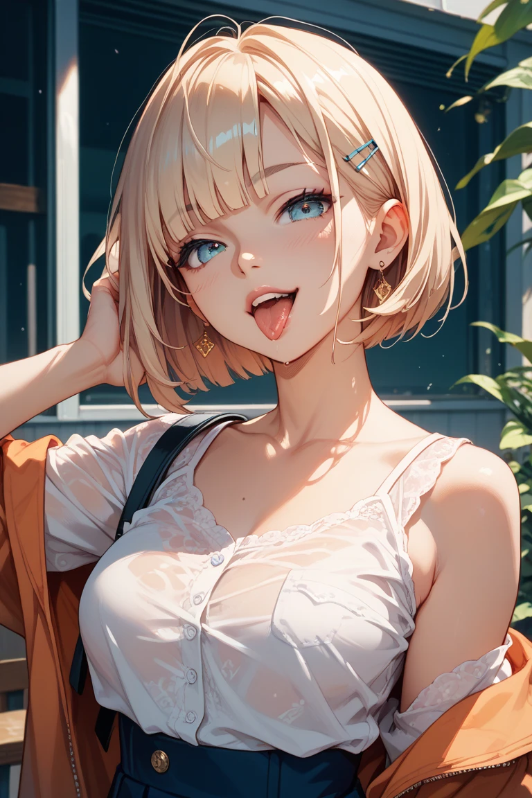 (Masterpice), (HD), (Detailed) ,( piece of art), blonde haired woman in white top and bunny ears posing for camera, massage room, massage girl, wet, oiled body, , very beautiful cute catgirl, beautiful young catgirl, white cat girl, perfect white haired girl, her hair is white, she has a cute face, attractive cat girl, blonde goddess, girl with short white hair, young and cute girl, she has a cute expressive face, amouranth