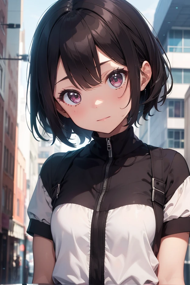 high resolution、High definition、High sensitivity、8k.Japanese、、1、cute、Idol face、Two Side Up Hair、slender、Mid-chest、(black and white high leg bodysuit:1.2)、See-through、Harness Belt、Gun Holder、（POLICE armband:1.3)、Vibrant、（Hold a gun、Firing：1.3）、bustling street、