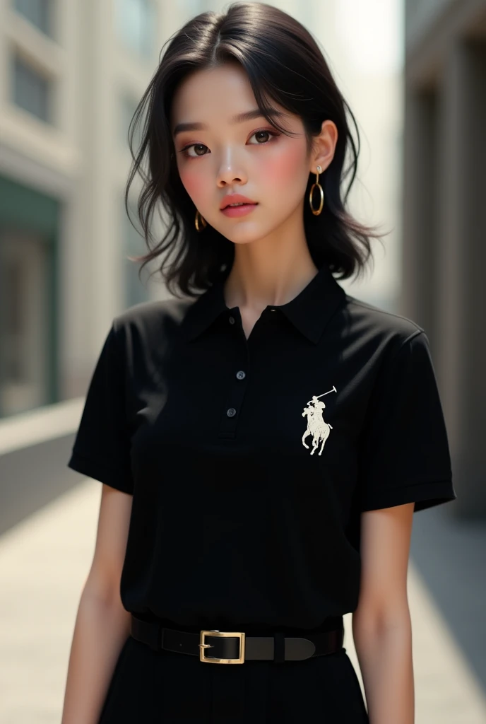 polo shirt、pantyhose/stockings、pendant、nsfw,revealing
