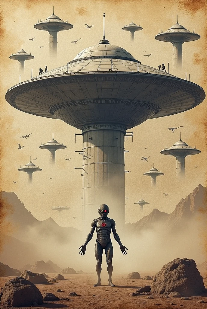 in (medium close-up:3.1) of various characters with a starship in the background from a film for slaves from beyond infinity, futuristic apocalypse, detailed, moody, epic, altered reality, insane, disgusting, disturbing, impactful, inspired by Clyde Caldwell and Ed Emshwiller, stalenhag, (with Creepy, Sci- Fi, Fantasy and Horror: 2.9) retro sci-fi, horror film, detailed body, Kodak Vision3, (intricate details: 2.4), ( hyperdetail: 3.1), (8k resolution: 3.1), (high detail: 4.1), lots of details, high quality, soft light (cinematic: 3.3), masterpiece, dramatic atmosphere, atmospheric perspective, (impactful art: 2.8), rich colors, 3D rendering