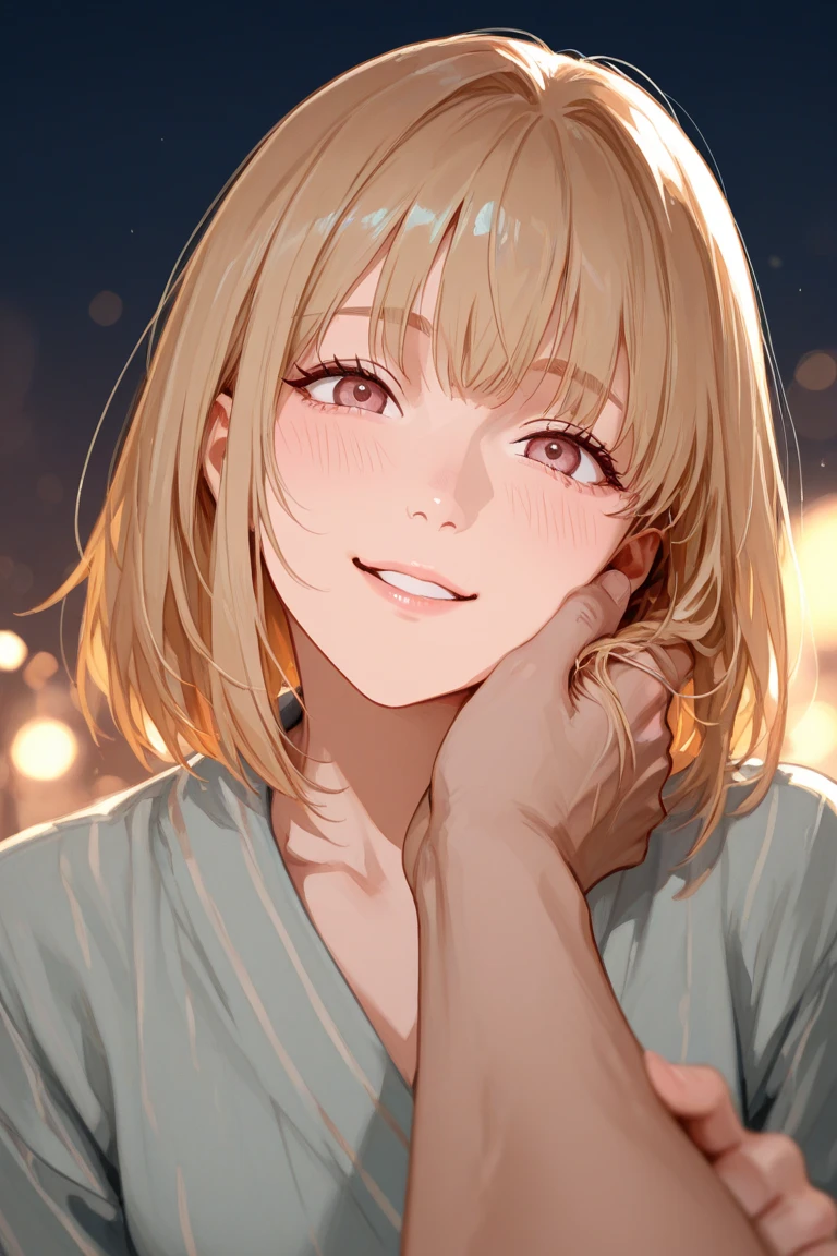 photoréaliste, meilleure qualité, hyper détaillé, belle femme aux cheveux blonds naturels, Selfie photo, Haut du corps, seulement, porter des vêtements décontractés, dedans, (matin), Café, tasse à café, (détendu), grain de peau avec des gros seins rebondis de 85D visibles sous les vêtements, grain du film, gros plan, ultra haute résolution, meilleure ombre, .brut, instagram LUT repas healty