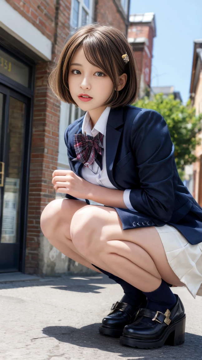 32k,8k,highest quality、Luxury Hotel Lounge、(wearing a small, tight, Ultra-thin latex high leg slingshot swimsuit、 Spread your legs and show your crotch、Panties digging into the crotch)、(The nipple outline is amazing)、 (Perfect pink outline)、Toned body、Beautiful Slim、fit、Japanese Idols、Open your mouth、Perfect hands、Perfect Fingers、Perfect Teeth)、 Brown hair in twin tails、tiny micro skirt、Big cleavage、Beautiful woman with perfect figure、((Big Breasts、Slim Abs、Highly detailed face and skin texture、 Fine grain、double eyelid、Perfect anatomical figure、hard disk、Hmph、Nikon Z9 80mm Lens、masterpiece)