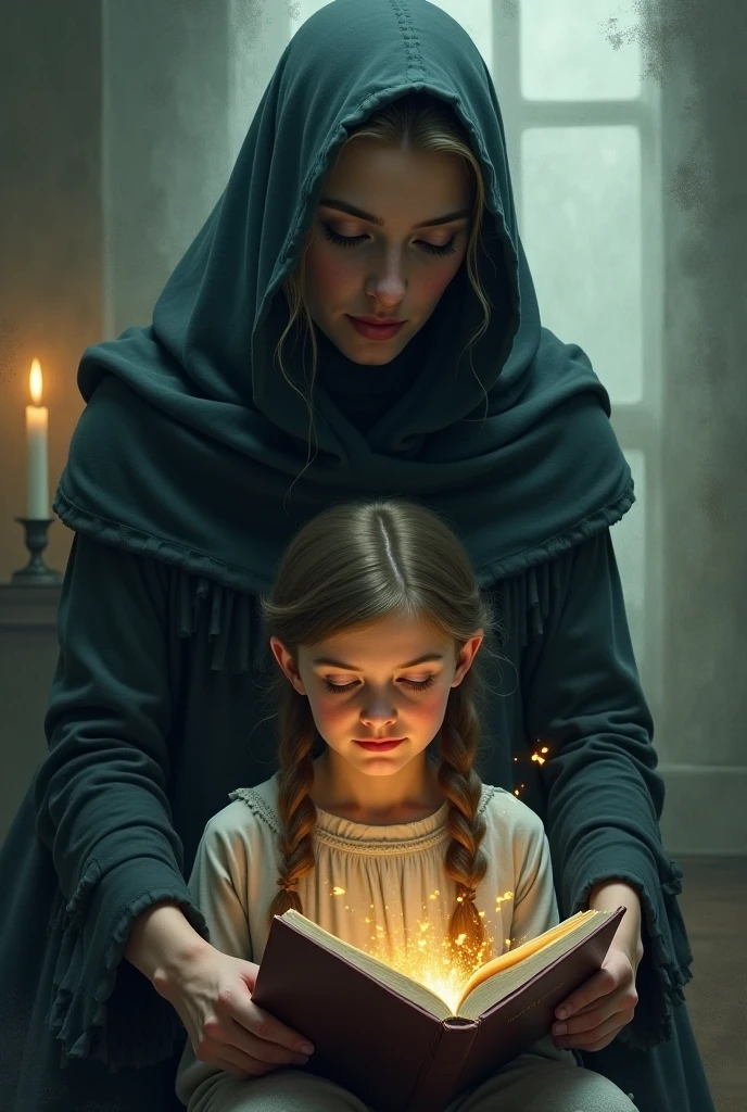 A woman giving poison to a girl 