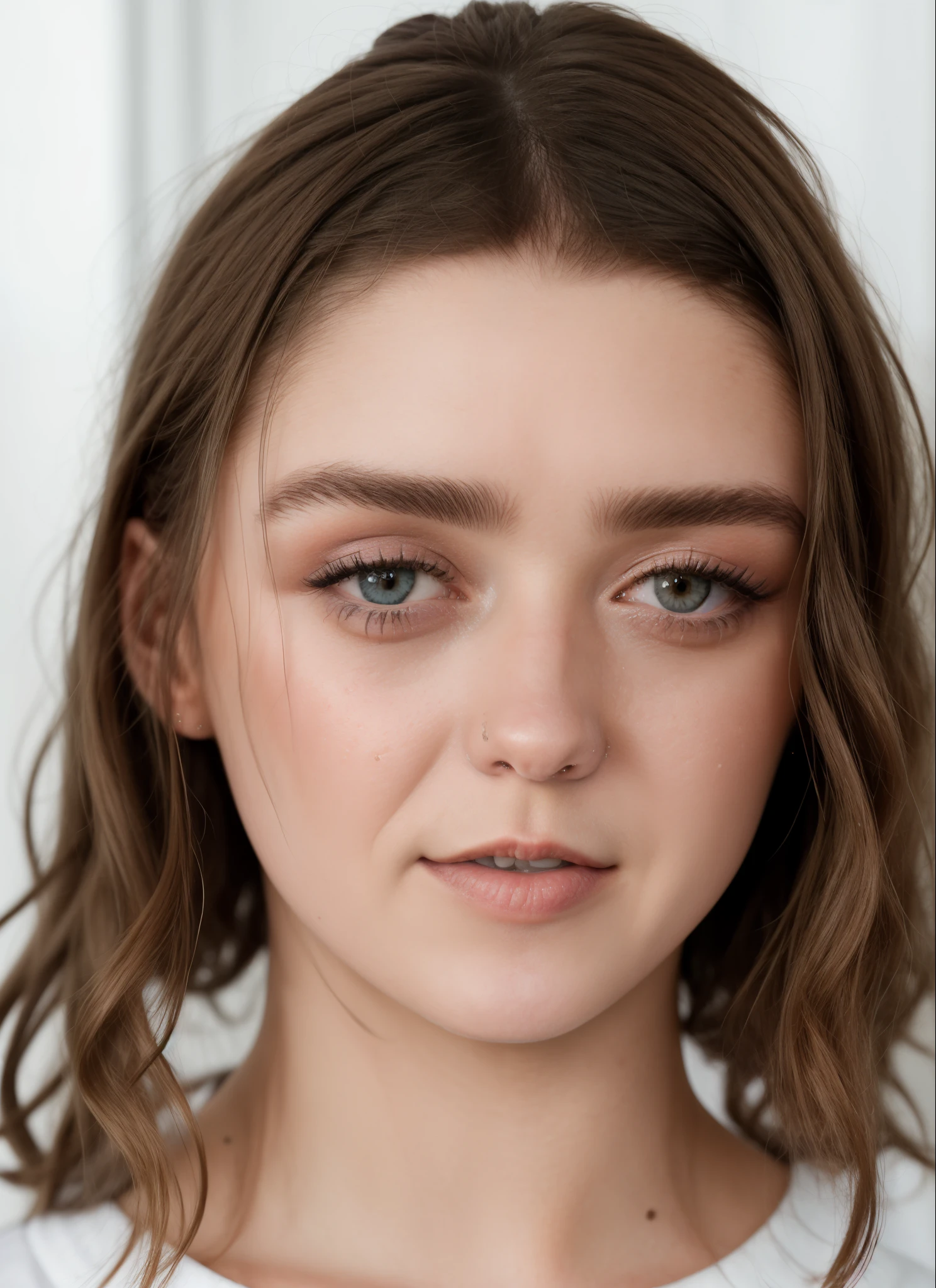 close up portrait of sks woman , by Flora Borsi, style by Flora Borsi, bold, bright colours, ((Flora Borsi)), by Dominique Issermann, Maisie Williams. Moist dewy skin. Detailed pores.