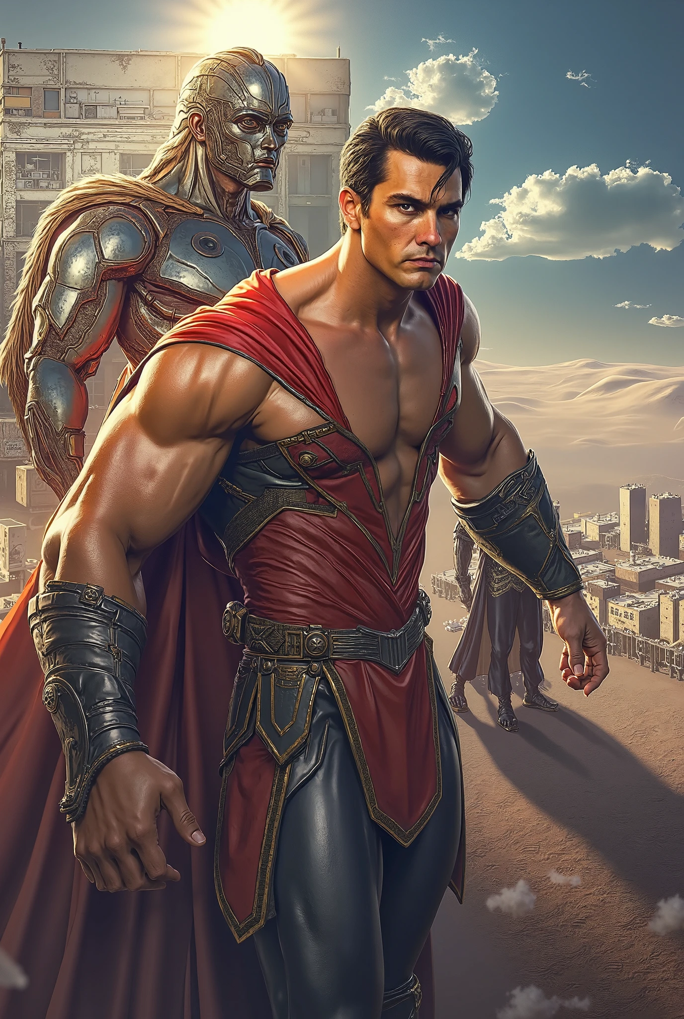 renaissance painting by painting by gaston bussiere and craig mullins and frazetta, full body, spartan, beautifull, gorgeous, becoming the subject lighting, perfect realistic detailed muscles, muscled legs, adorable face, taller, masculine gaze, sexi look, soft perfect white skin, blue eyes, perfect anatomy, gay young men walking in the middle of many men with perfect symmetrical faces and eyes, strong and rugged, glossy and sweating in the baths, different hairstyles, shaggy, bald, buzzcut, masterpiece, sharp focus, ultra detailed, perfect composition, under rubbens light effect